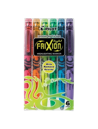 Surligneurs effaçables Frixion Light paquet de 6