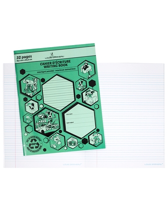 Petit cahier interligné pointillé LG10 vert