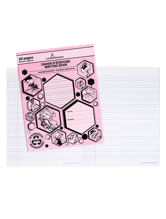 Petit cahier interligné pointillé LG10 rose