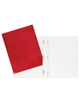 Duo-tang de carton laminé rouge