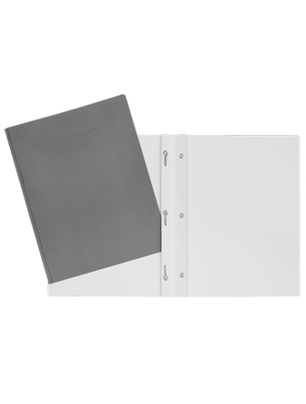 Duo-tang de carton laminé gris