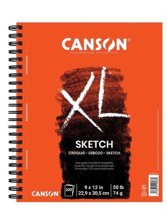 Carnet de croquis Canson 9X12 XL Sketch 100 feuilles blanches