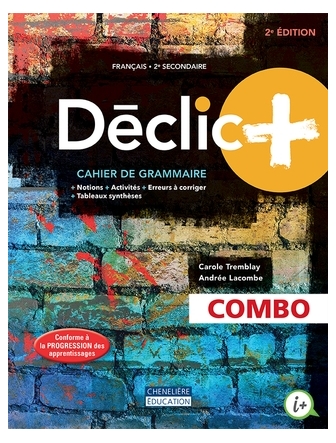 Déclic+ 2 cahier de grammaire version papier + numérique pour la 2e secondaire