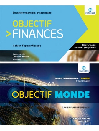 Combo Objectif finances / Objectif monde cahiers (3 thèmes), version papier + accès web