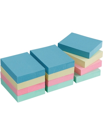 Post-it 1-1/2 x 2 pouce bloc de 100 feuilles paquet de 12 couleurs pastels