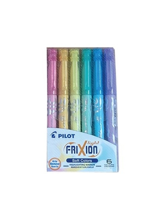 Surligneurs pastels effaçables Frixion Light paquet de 6