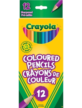 Crayons de couleur Crayola boîte de 12 prétaillés