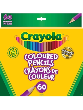 Crayons de couleur Crayola boîte de 60 prétaillés