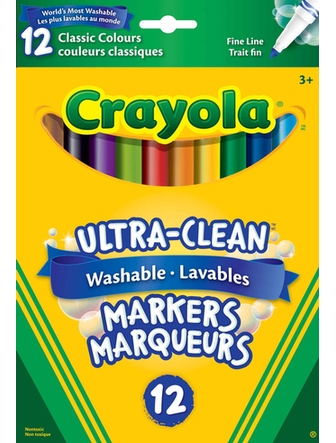 Crayons feutres Crayola paquet 12 pointe fine original