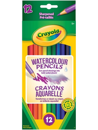 Crayons de couleur Crayola boîte de 12 aquarelle prétaillés