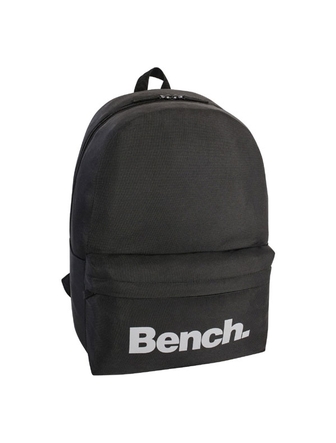 Sac à dos Bench noir à deux compartiments à fermeture éclair avec pochettes latérales