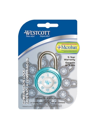 Cadenas mini à combinaison numérique Westcott (couleurs variées)