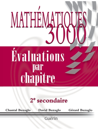 Mathématique 3000 secondaire 2 évaluations par chapitre