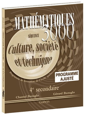 Mathématique 3000 CST secondaire 4 programme ajusté