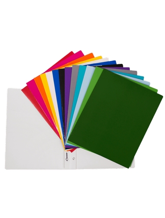 Duo-tang de carton laminé couleurs assorties