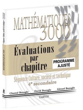 Mathématique 3000 CST secondaire 4 évaluations par chapitre