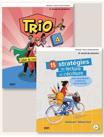 Trio 6e année cahier A/B version papier et numérique et fascicule de préparation