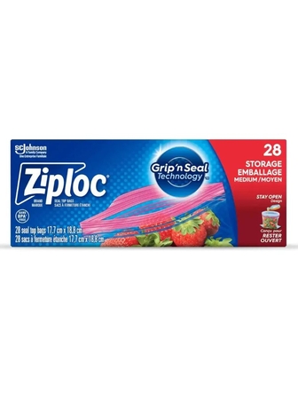 Boîte de 19 sacs Ziploc format moyen