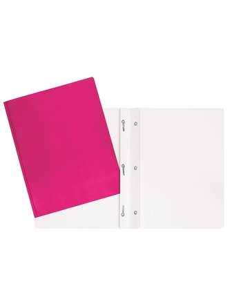 Duo-tang de carton laminé rose