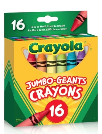 Crayons de cire Crayola Jumbo géants paquet de 16