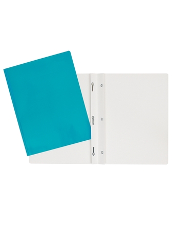 Duo-tang de carton laminé turquoise