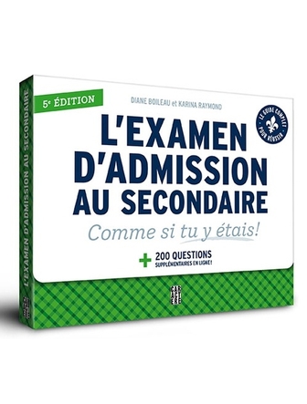 Coffret L'examen d'admission au secondaire : comme si tu y étais